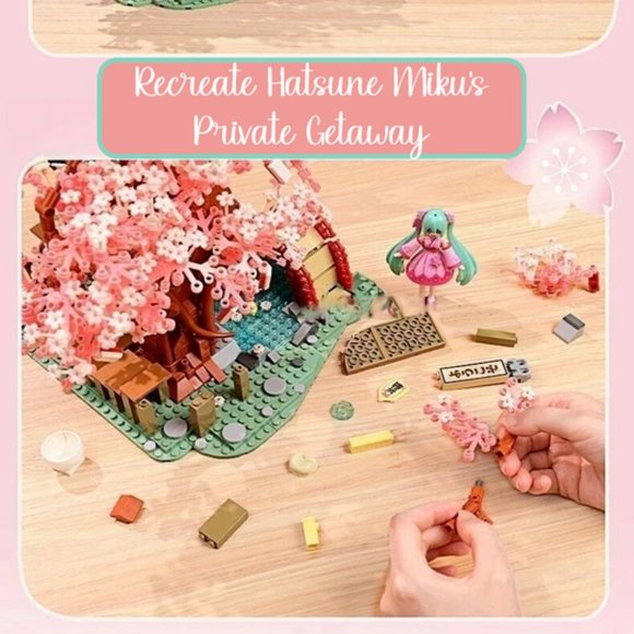 Crypton Hatsune Miku Cherry Blossom Building Blocks Set -NEW Officially Licensed - Picture 3 of 12